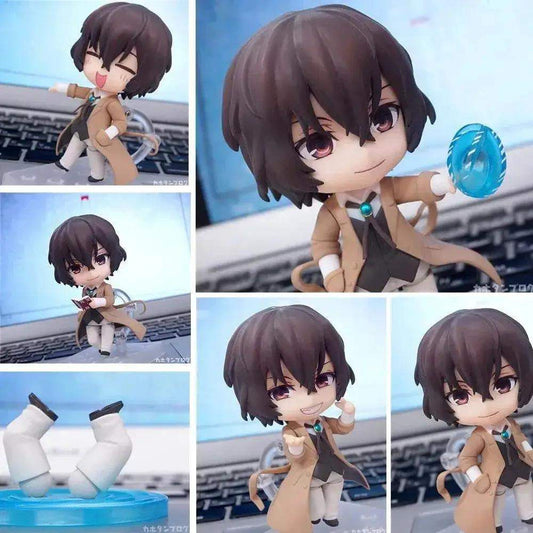 Action Figures Bungo Stray Dogs, Dazai Osamu, Nakahara Chuuya, Kawaii Chibi Cute Anime Figurines 10 cm - ToylandEU