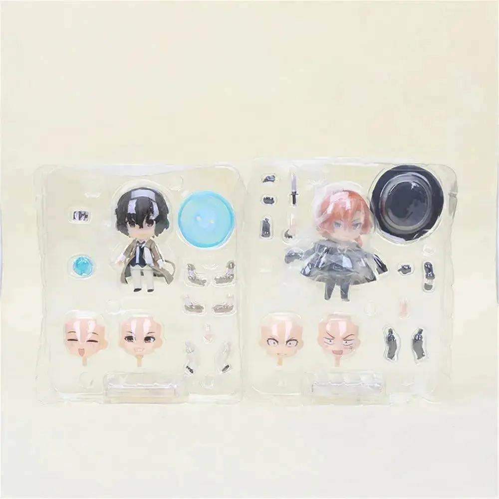 Action Figures Bungo Stray Dogs, Dazai Osamu, Nakahara Chuuya, Kawaii Chibi Cute Anime Figurines 10 cm - ToylandEU