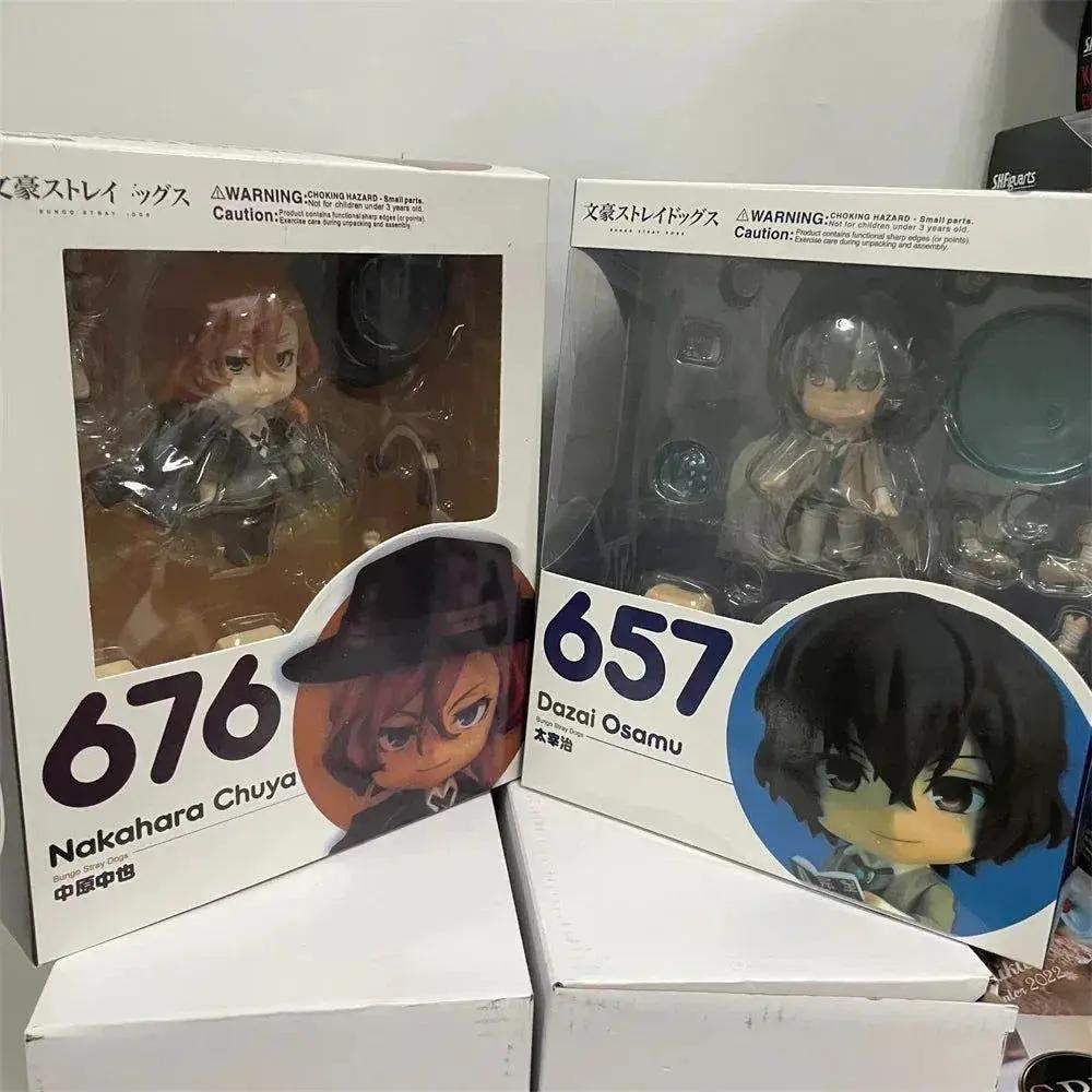 Action Figures Bungo Stray Dogs, Dazai Osamu, Nakahara Chuuya, Kawaii Chibi Cute Anime Figurines 10 cm - ToylandEU