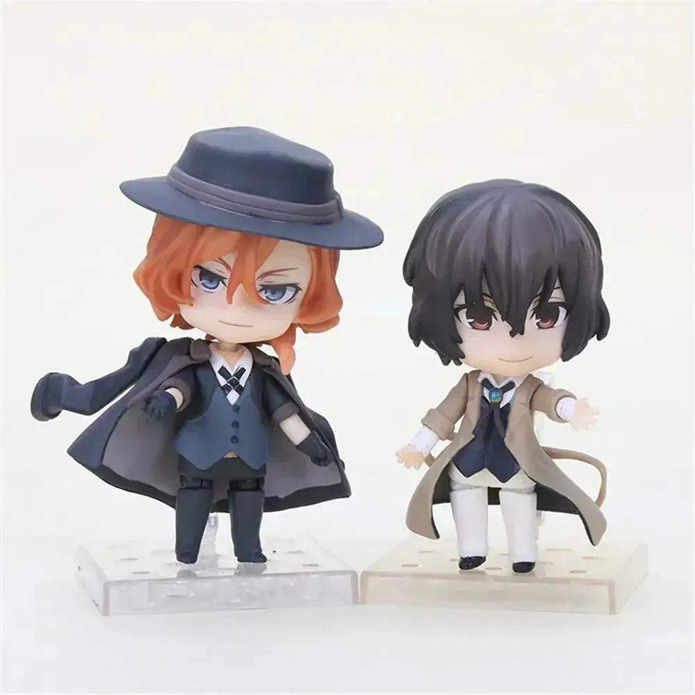 Action Figures Bungo Stray Dogs, Dazai Osamu, Nakahara Chuuya, Kawaii Chibi Cute Anime Figurines 10 cm - ToylandEU