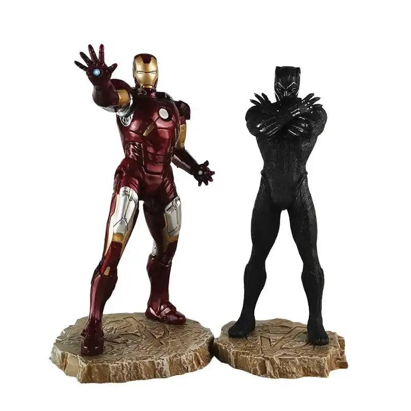  Marvel Action Figures Iron Man Black Panther Desktop Statue -  ToylandEU™