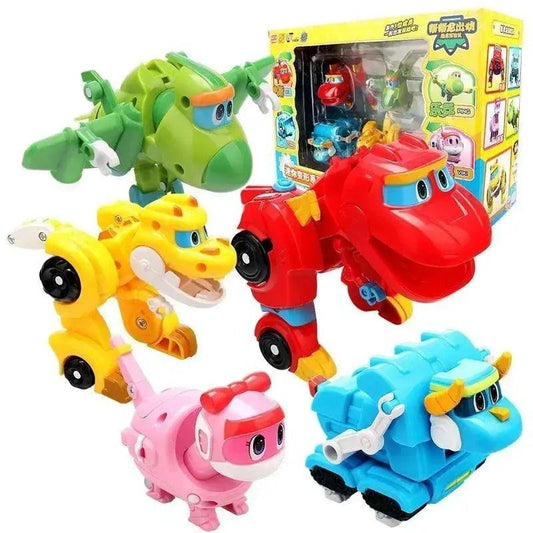  Transforming Dinosaur Action Figures 5 Pack ABS Plastic -  ToylandEU™