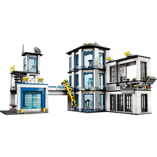 Action-Packed Police Station Blocks Set with SWAT Team, Chopper & Car - Adventure Awaits 60141 - ToylandEU