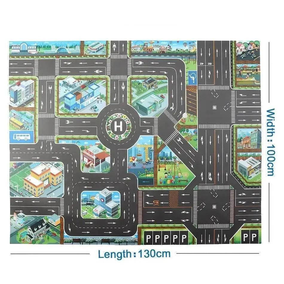  Children Playmat Activity Surface Waterproof Map Kids Animal Road Toy Baby Dinosaur Road Portable Carpet Farm Road Non-Toxic Mat -  ToylandEU™