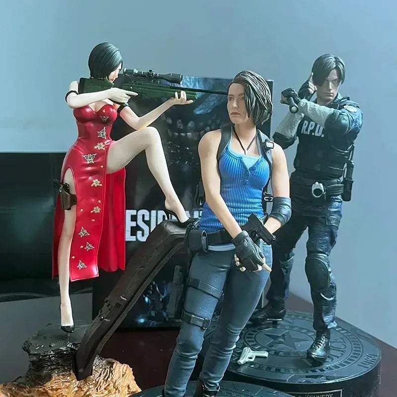 Ada Wong, Jill Valentine, Leon Scott Kennedy Figure, Resident Evil Anime Gaming Figurines 13 in - ToylandEU