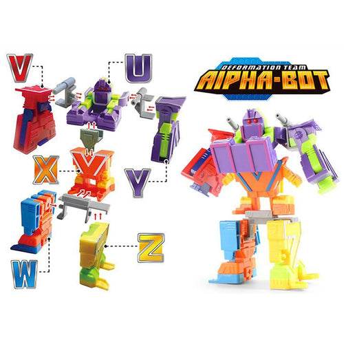 Adaptable Alphabet Robots: 26-Piece Educational Toy Set for Kids - ToylandEU