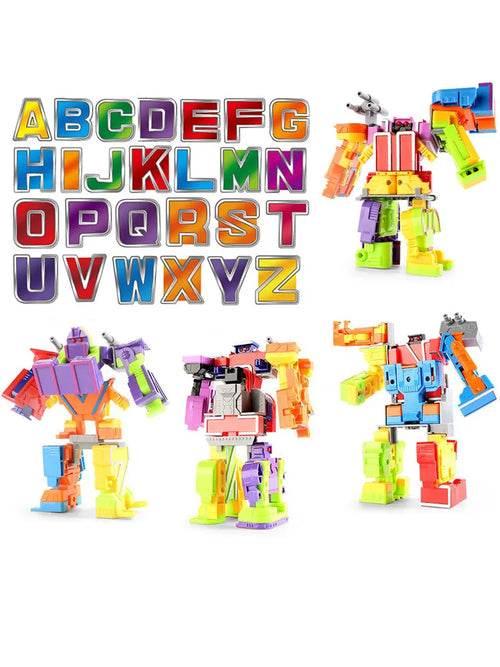 Adaptable Alphabet Robots: 26-Piece Educational Toy Set for Kids - ToylandEU