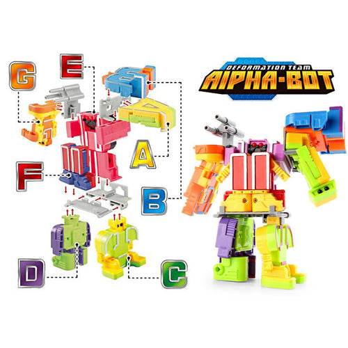 Adaptable Alphabet Robots: 26-Piece Educational Toy Set for Kids - ToylandEU
