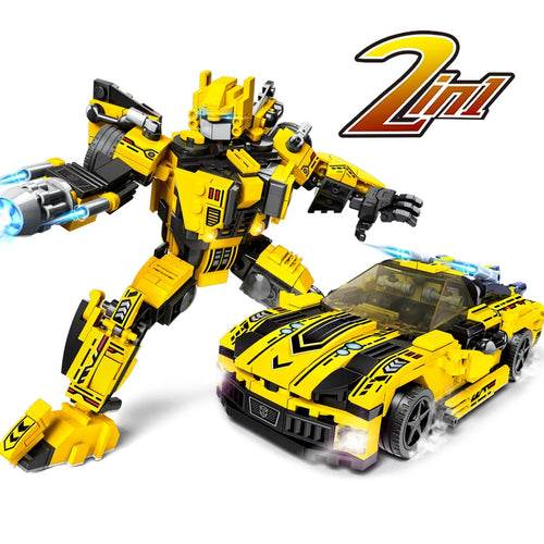 Adaptable Bumblebee 2-in-1 Robot Building Blocks Set for Creators - ToylandEU