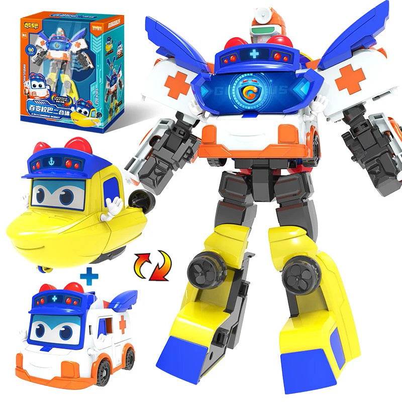 Adaptable GGBOND Gogo Bus: 2-in-1 Robot & Car Action Figure Set - ToylandEU