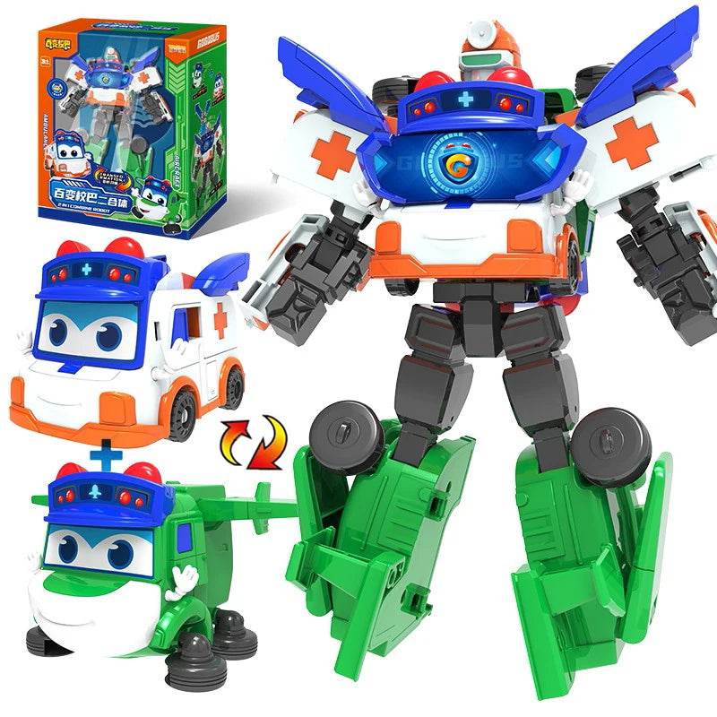 Adaptable GGBOND Gogo Bus: 2-in-1 Robot & Car Action Figure Set - ToylandEU