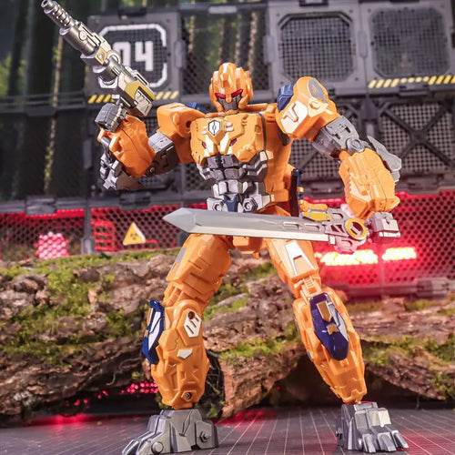 Adaptable Rhino-Leopard Robot Warrior Action Figure Toy for Kids - ToylandEU