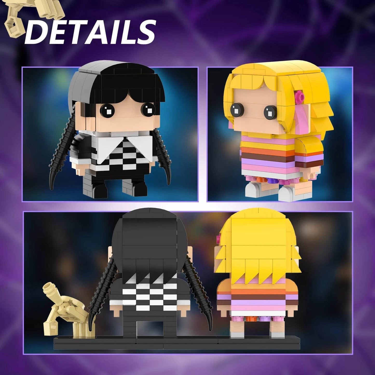 Addams Family Wednesday Brickheadz Halloween Building Set for Kids - ToylandEU