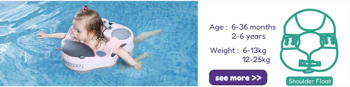 Mambobaby Baby Foldable Float Inflatable Free With Sun Canopy - ToylandEU
