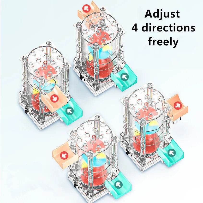 Adjustable Electric Marble Run with Spiral Elevator for Kids Fun - ToylandEU
