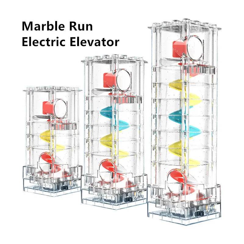 Adjustable Electric Marble Run with Spiral Elevator for Kids Fun - ToylandEU