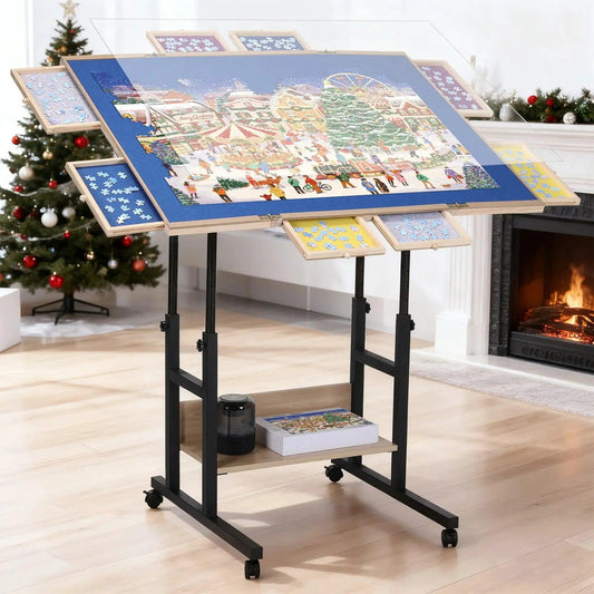  Adjustable Jigsaw Puzzle Table With Tilt Board -  ToylandEU™
