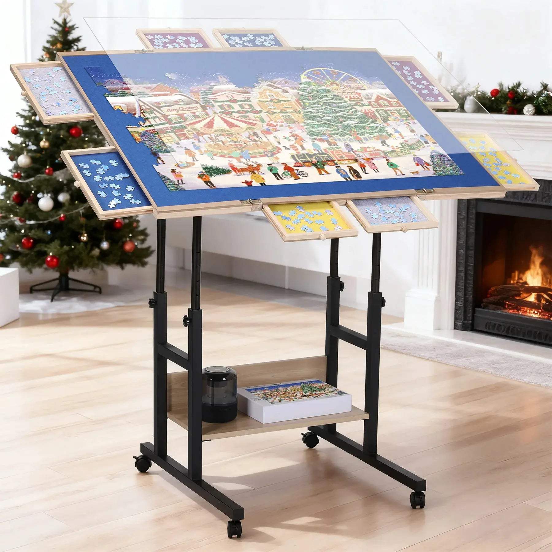  Adjustable Jigsaw Puzzle Table With Tilt Board -  ToylandEU™