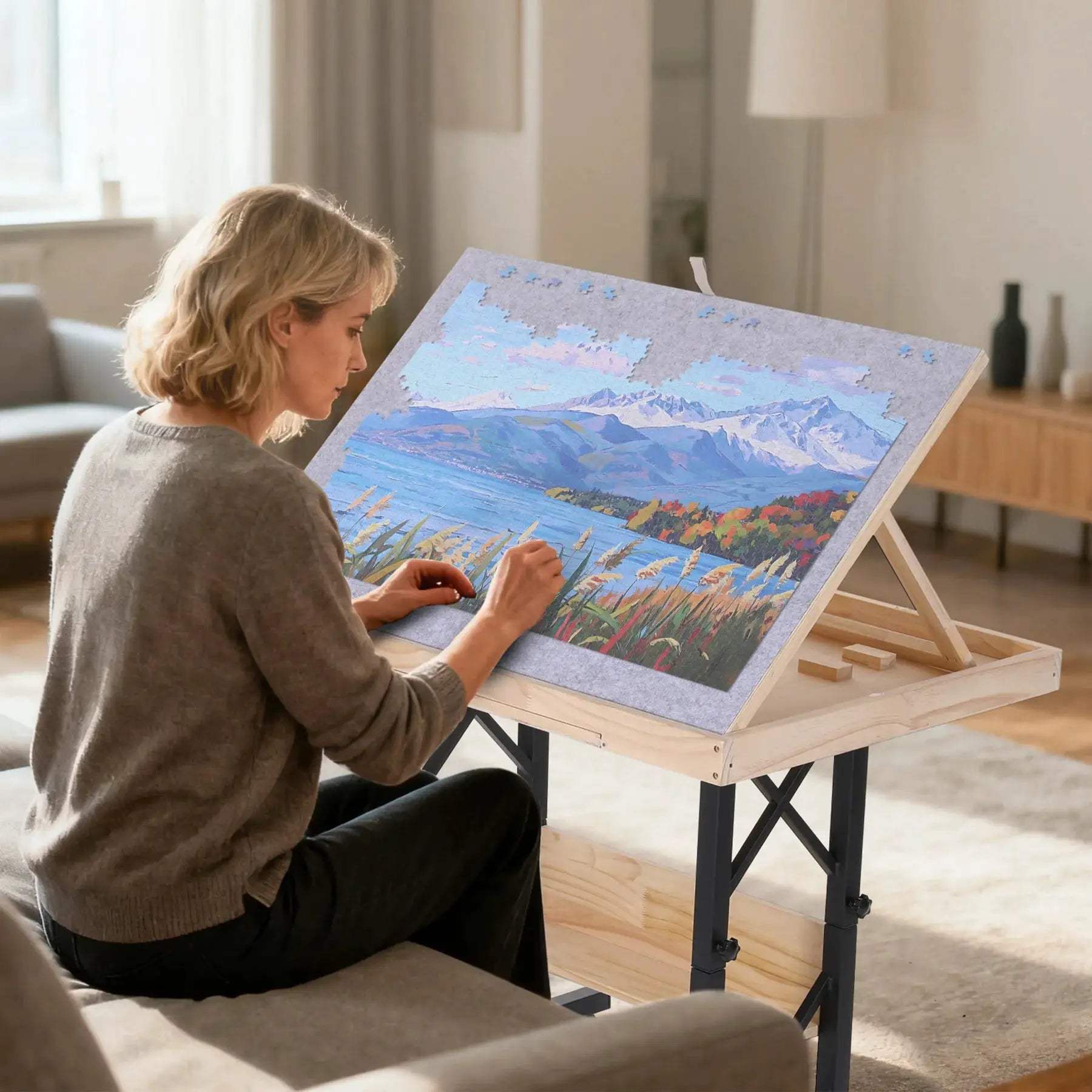  Adjustable Jigsaw Puzzle Table With Tilt Board -  ToylandEU™