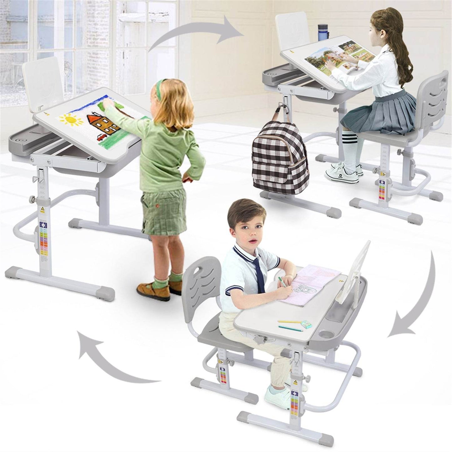Adjustable Study Table & Chair Set for Kids - Perfect Learning Space - ToylandEU