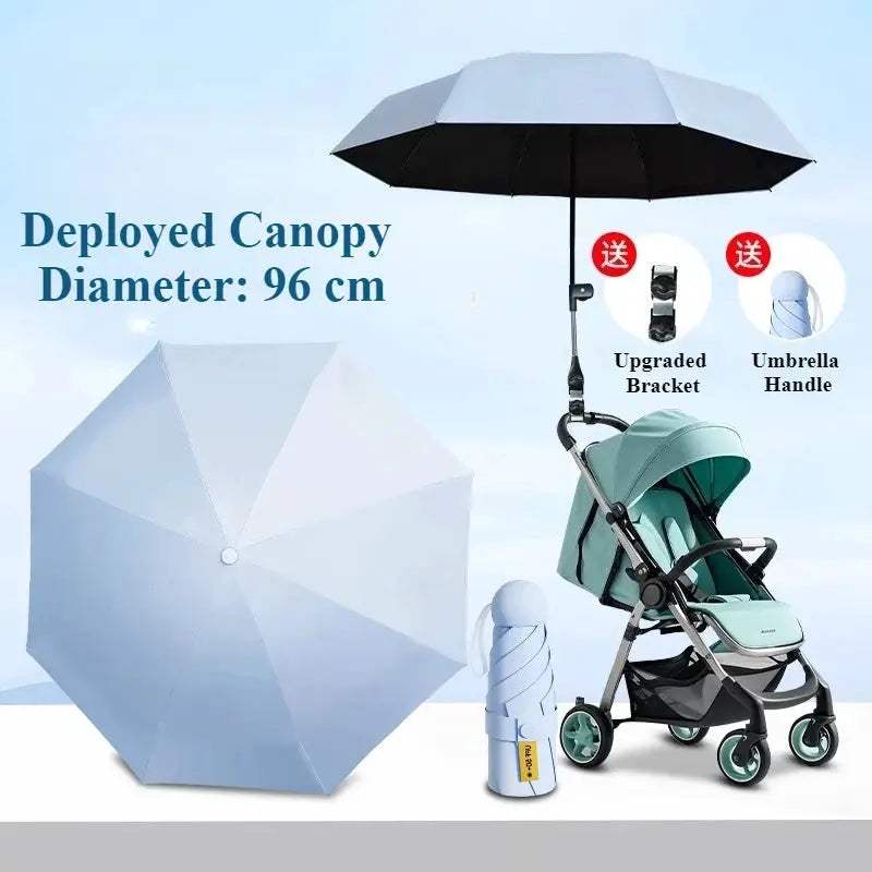 Eary Adjustable Umbrella Mount Stand Baby Stroller Accessory Umbrella Holder Foldable Umbrella UV Sun Protection Rainproof - ToylandEU