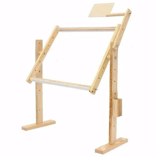  Adjustable Wooden Embroidery Frame Floor Stand Solid Wood -  ToylandEU™