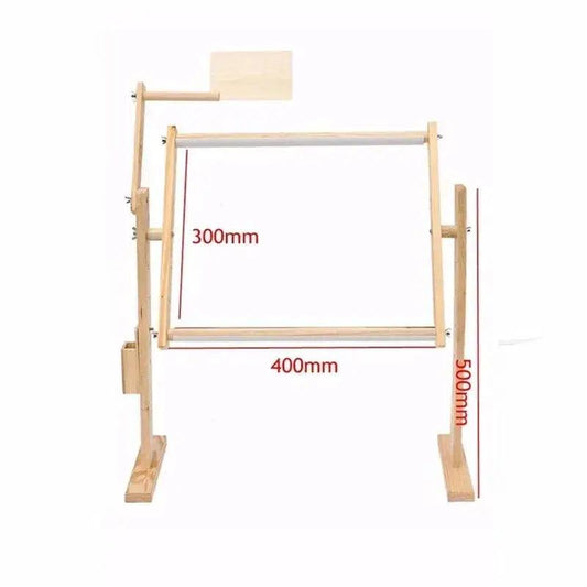  Adjustable Wooden Embroidery Frame Floor Stand Solid Wood -  ToylandEU™
