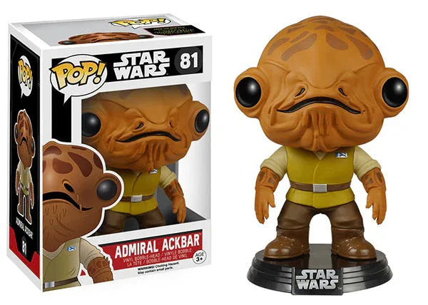 Near Mint Admiral Ackbar Funko Pop In PopShield Protector - ToylandEU