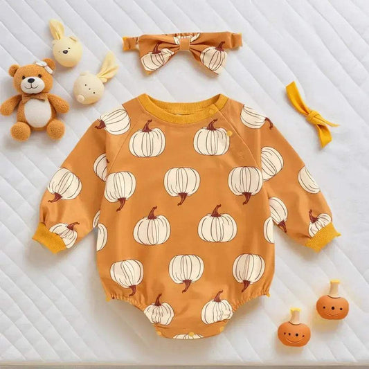 Adorable 0To1Y Baby Bodysuits Pumpkin Print Toyland EU -  ToylandEU™
