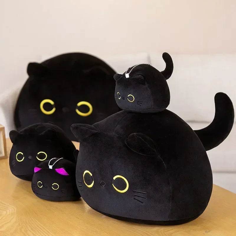 Adorable 10cm Kawaii Black Cat Plush Toy - Soft Stuffed Animal Pillow - ToylandEU