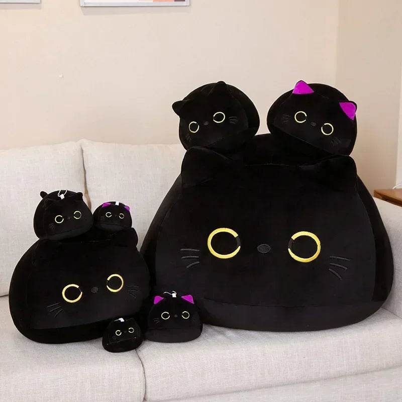 Adorable 10cm Kawaii Black Cat Plush Toy - Soft Stuffed Animal Pillow - ToylandEU