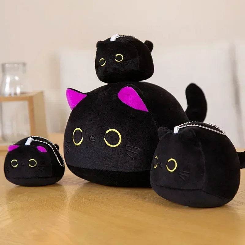 Adorable 10cm Kawaii Black Cat Plush Toy - Soft Stuffed Animal Pillow - ToylandEU