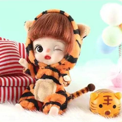 Adorable 13cm Mini BJD Doll with Movable Joints and Fashion Costume - ToylandEU