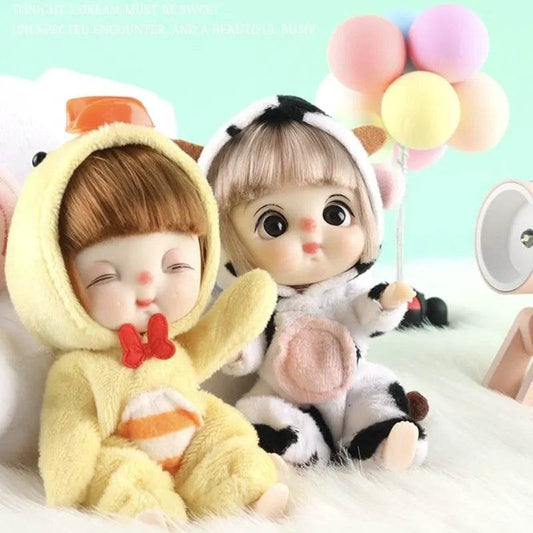 Adorable 13cm Mini BJD Doll with Movable Joints and Fashion Costume - ToylandEU
