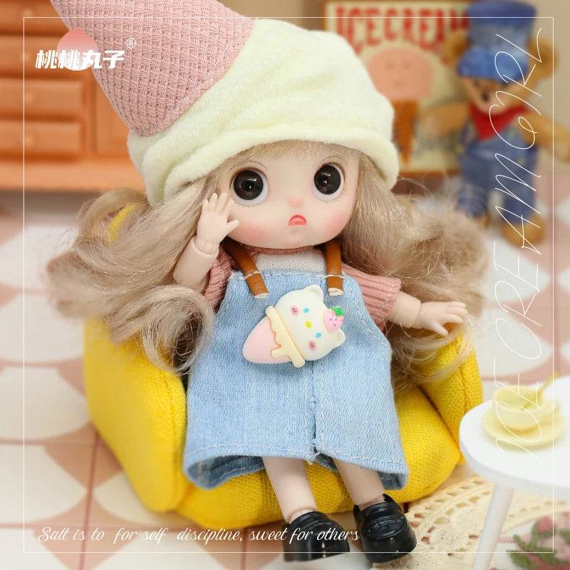 Adorable 13cm Mini BJD Doll with Movable Joints and Fashion Costume - ToylandEU
