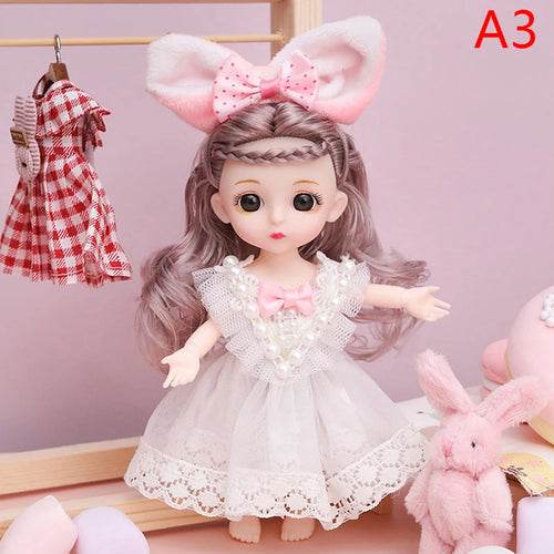 Adorable 16cm Articulated BJD Doll with Enchanting 3D Eyes - 1/12 Scale - ToylandEU