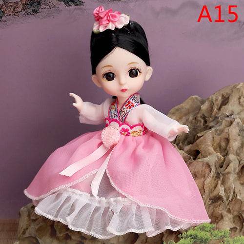 Adorable 16cm Articulated BJD Doll with Enchanting 3D Eyes - 1/12 Scale - ToylandEU