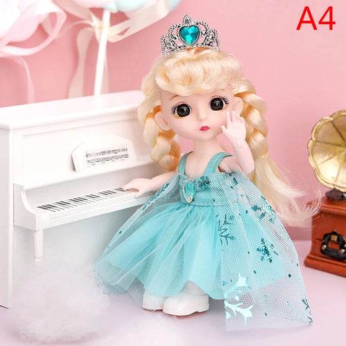 Adorable 16cm Articulated BJD Doll with Enchanting 3D Eyes - 1/12 Scale - ToylandEU