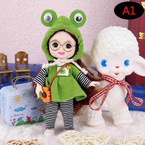 Adorable 16cm Articulated BJD Doll with Enchanting 3D Eyes - 1/12 Scale - ToylandEU