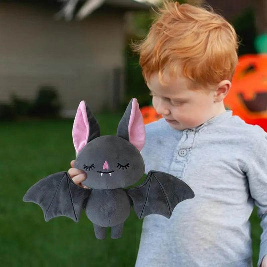 Adorable 18cm Black & Purple Plush Bat Toy - Soft Cuddly Companion - ToylandEU