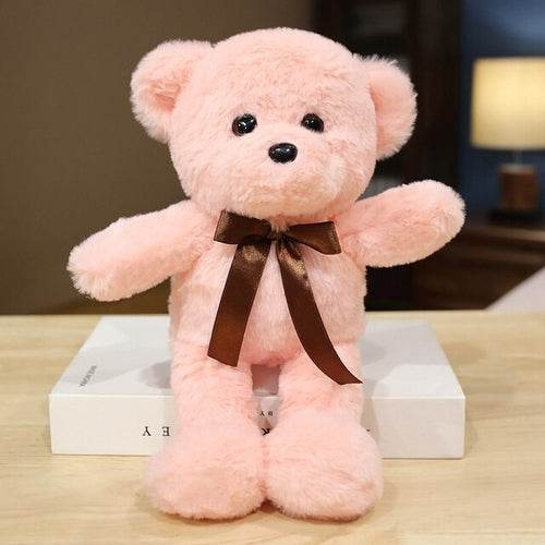 Adorable 30cm Bear Plush Toy - 16 Styles of Soft Pink & Gray Cuddles - ToylandEU
