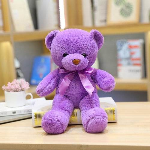 Adorable 30cm Bear Plush Toy - 16 Styles of Soft Pink & Gray Cuddles - ToylandEU