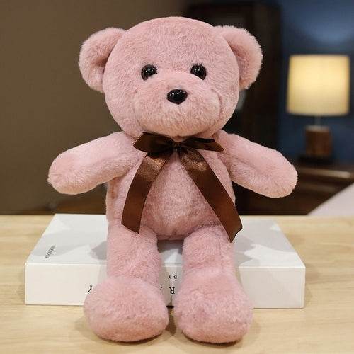 Adorable 30cm Bear Plush Toy - 16 Styles of Soft Pink & Gray Cuddles - ToylandEU