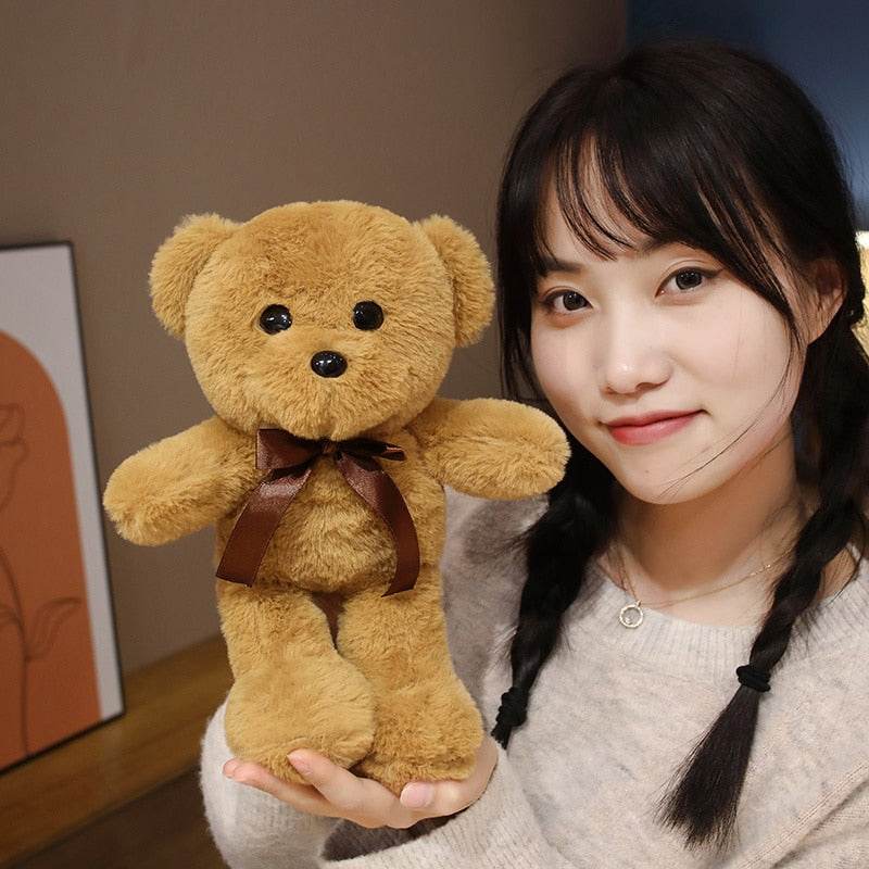 Adorable 30cm Bear Plush Toy - 16 Styles of Soft Pink & Gray Cuddles - ToylandEU