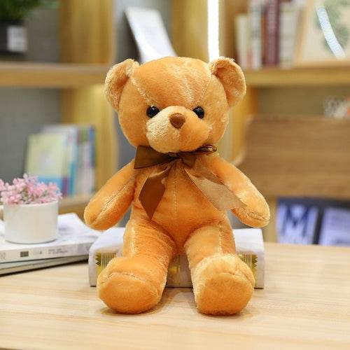 Adorable 30cm Bear Plush Toy - 16 Styles of Soft Pink & Gray Cuddles - ToylandEU
