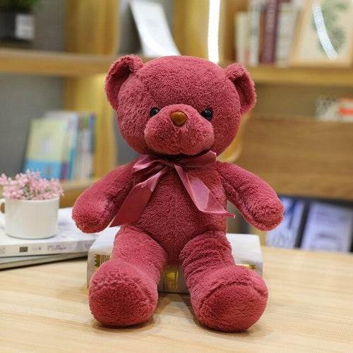 Adorable 30cm Bear Plush Toy - 16 Styles of Soft Pink & Gray Cuddles - ToylandEU