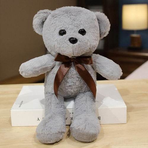 Adorable 30cm Bear Plush Toy - 16 Styles of Soft Pink & Gray Cuddles - ToylandEU