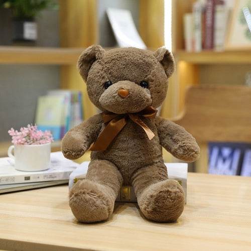 Adorable 30cm Bear Plush Toy - 16 Styles of Soft Pink & Gray Cuddles - ToylandEU