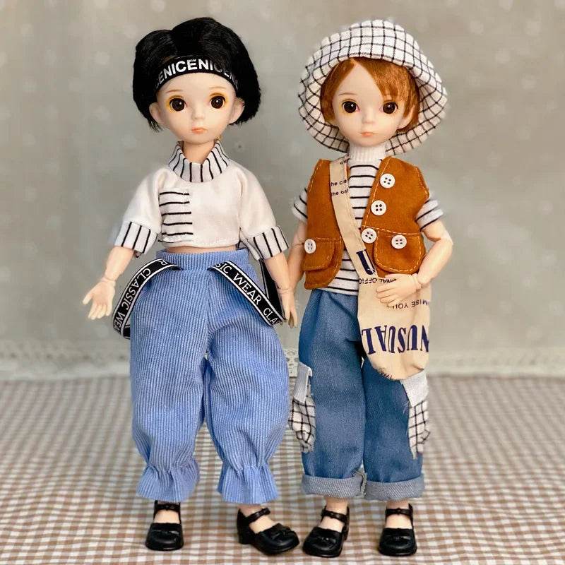 Adorable 3D Big Eyed Boyfriend Doll with Customizable Clothing for Kids and Collectors - ToylandEU