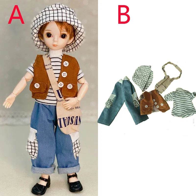 Adorable 3D Big Eyed Boyfriend Doll with Customizable Clothing for Kids and Collectors - ToylandEU